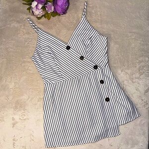FINAL PRICE!!  NEW Boutique Striped Button Tank Top